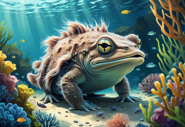 Hewan Ikan Kodok Berbulu